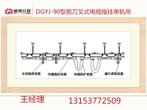 礦山起重DGYJ-90Z程控電纜拖掛單軌