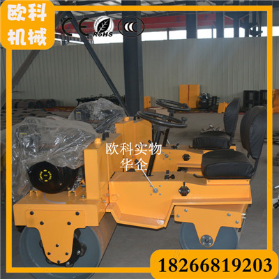 2噸全液壓雙鋼輪壓道機 灰渣路面壓實機