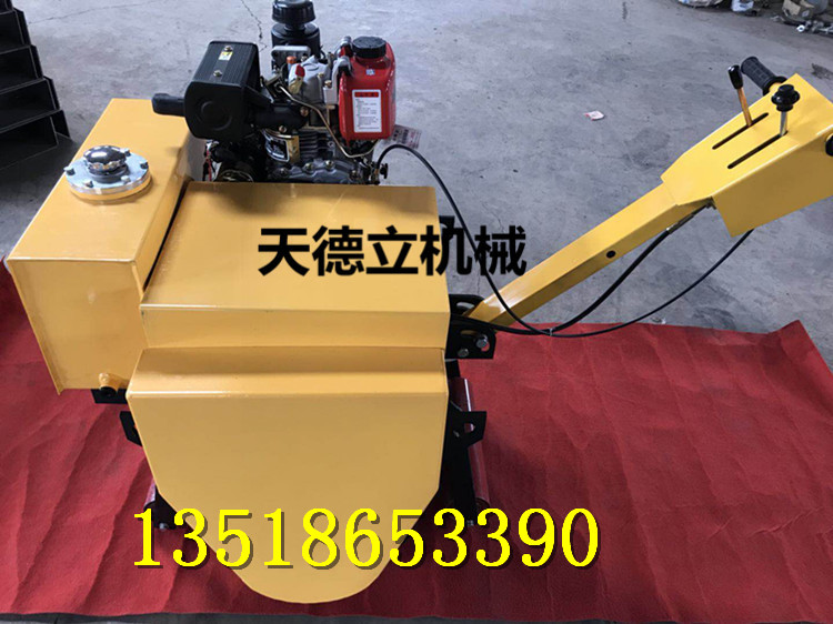 供應600手扶式柴油單輪壓路機 路面壓實